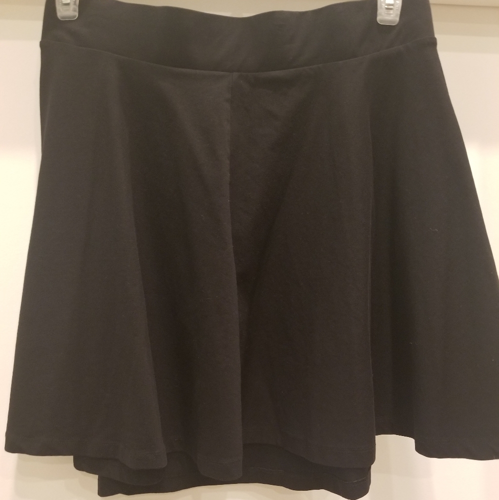 Mini Black Cotton Skirt